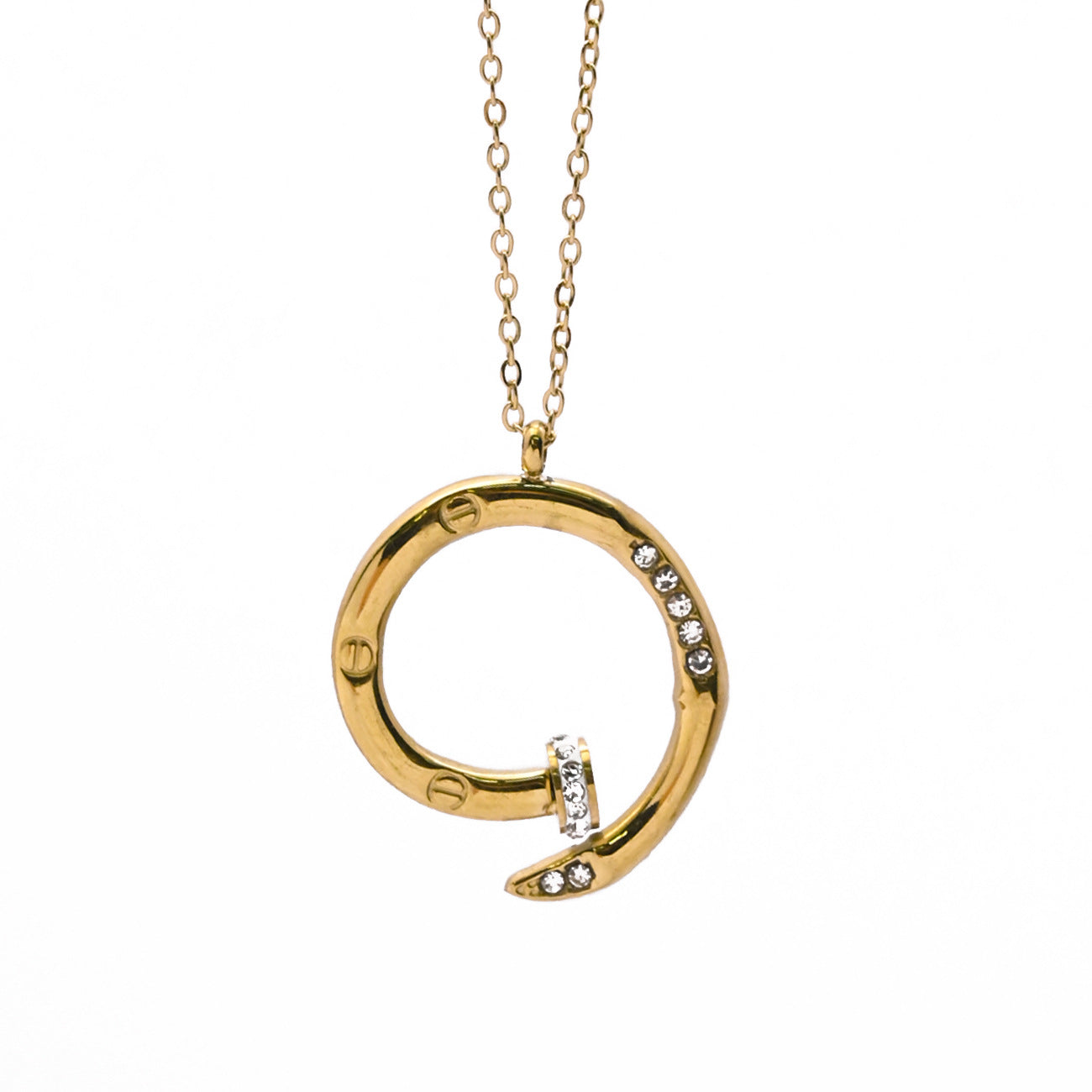 LEEDOUX V Gold Nail Necklace