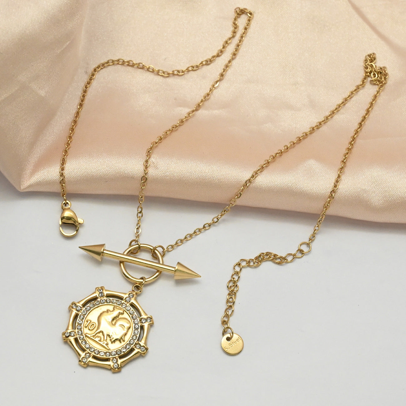 LEEDOUX Coin Pendant Necklace for Women