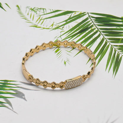 LEEDOX  Round rhombus bracelet