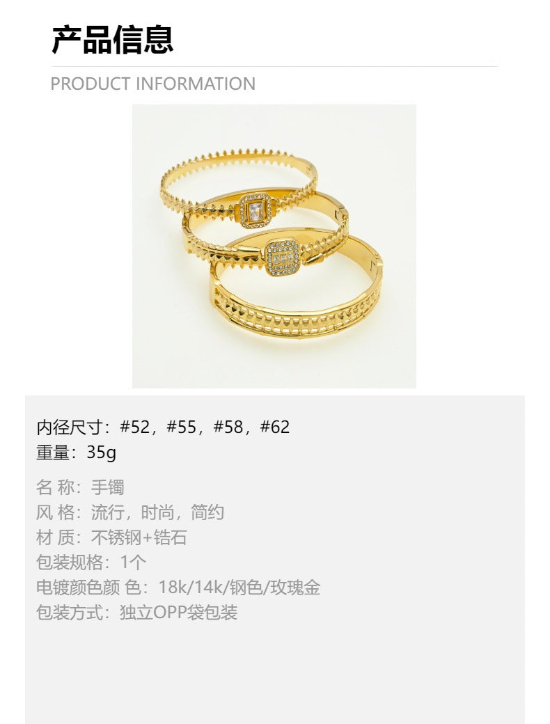 LEEDOUX Four-Leaf Clover Flower Clasp Bracelet