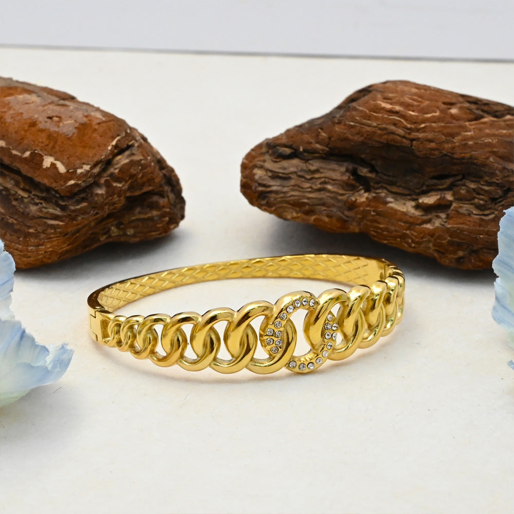 LEEDOUX Gold-plated Stainless Steel Bracelet