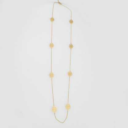 LEEDOX Stainless Steel Gold Plated Necklace