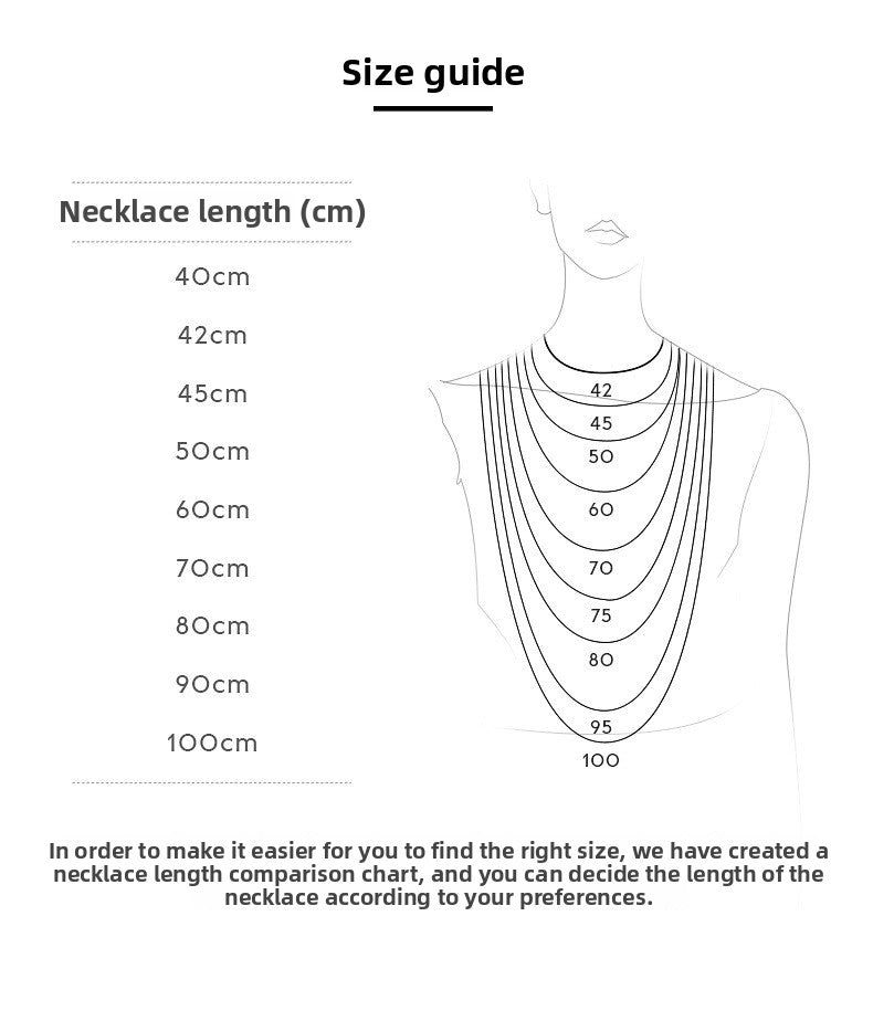 LEEDOUX Stainless Steel Gold Plated Necklace Casual Versatile Long Necklace
