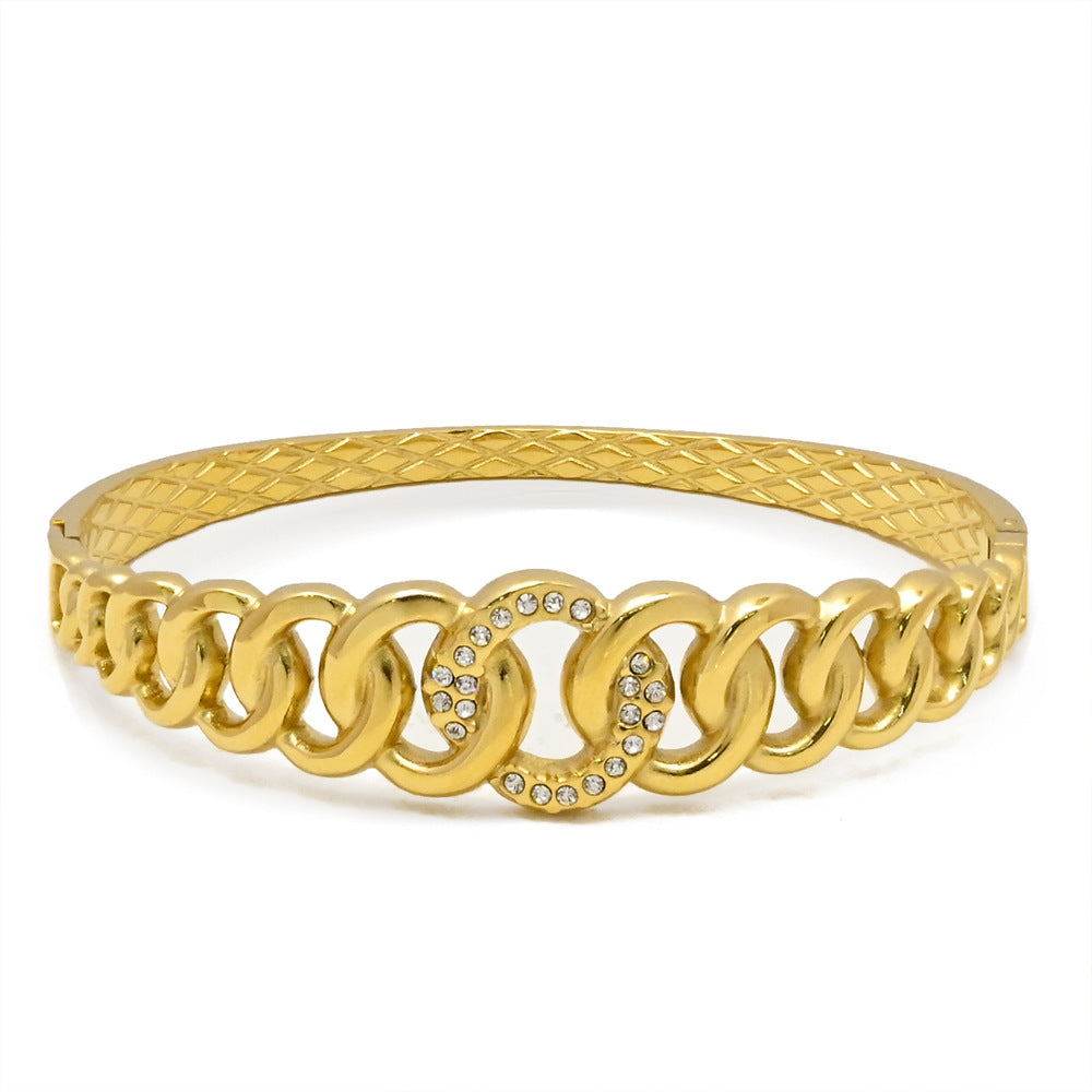 LEEDOX  Gold-plated Stainless Steel Bracelet