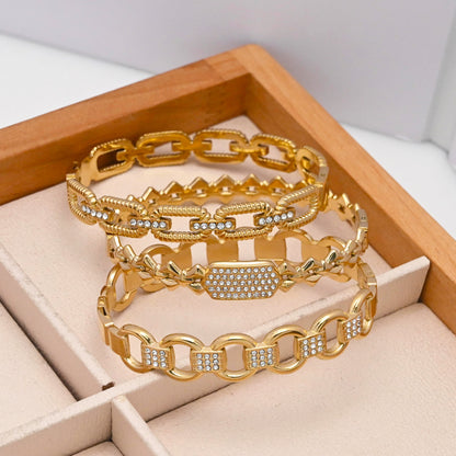 LEEDOX  Round rhombus bracelet