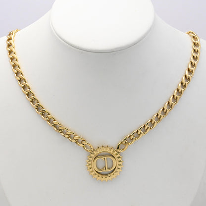 LEEDOUX  Gold Double D Titanium Steel Necklace