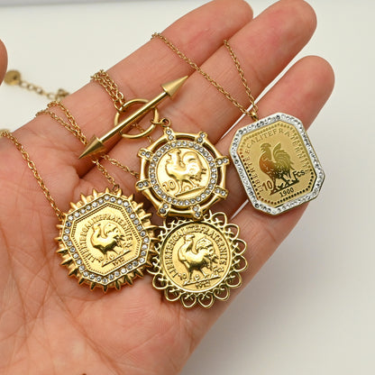 LEEDOX  Coin Pendant Necklace