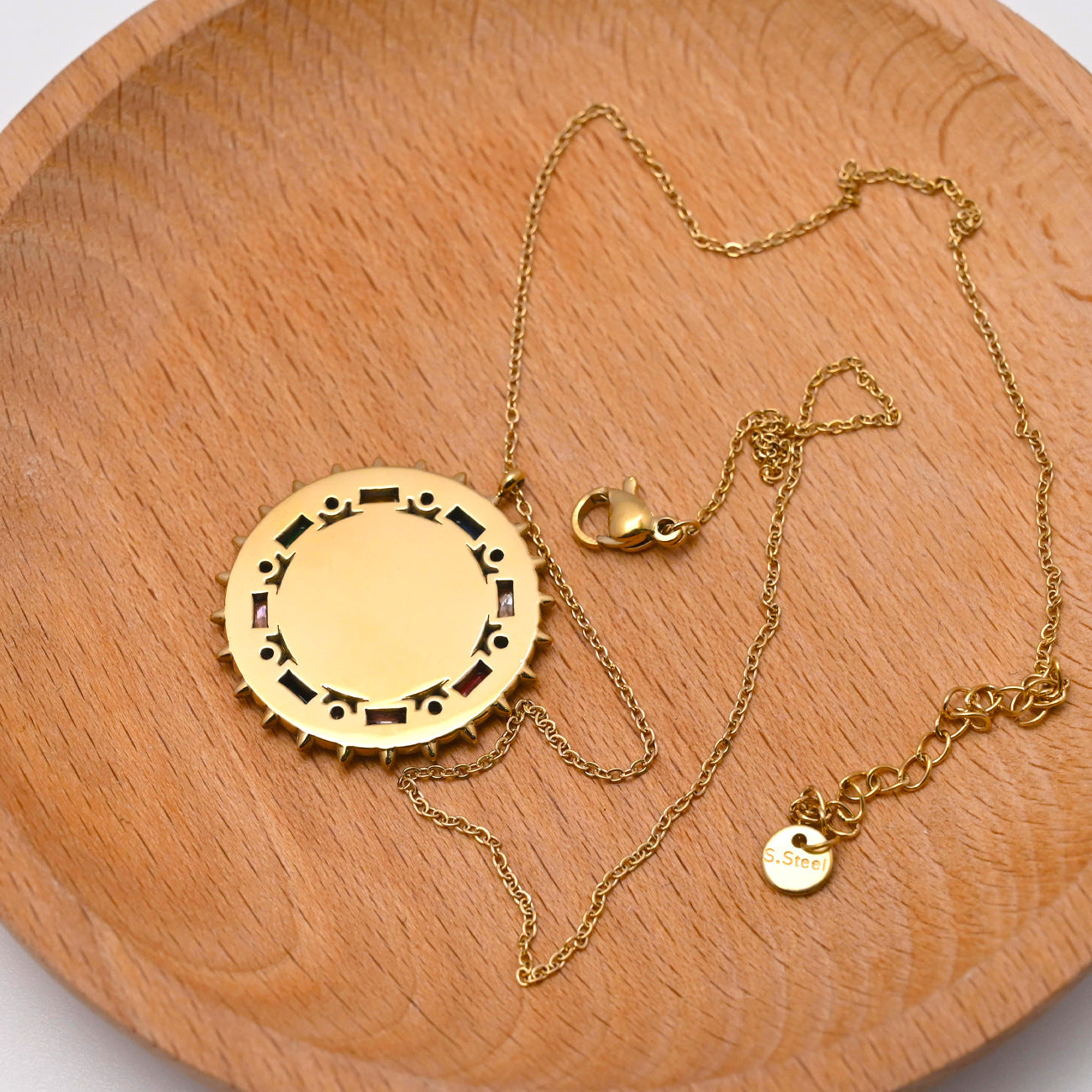 LEEDOX Jewelry Rooster Coin Pendant Necklace