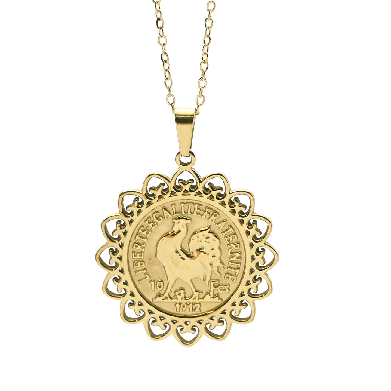 LEEDOX  Coin Pendant Necklace