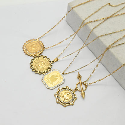 LEEDOX  Coin Pendant Necklace