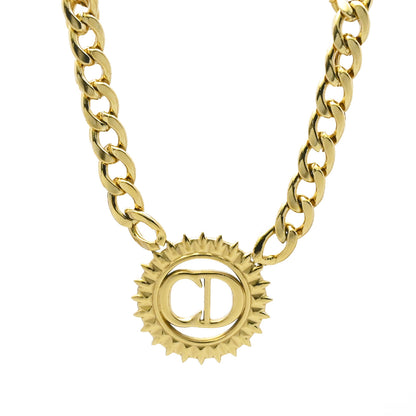 LEEDOUX  Gold Double D Titanium Steel Necklace