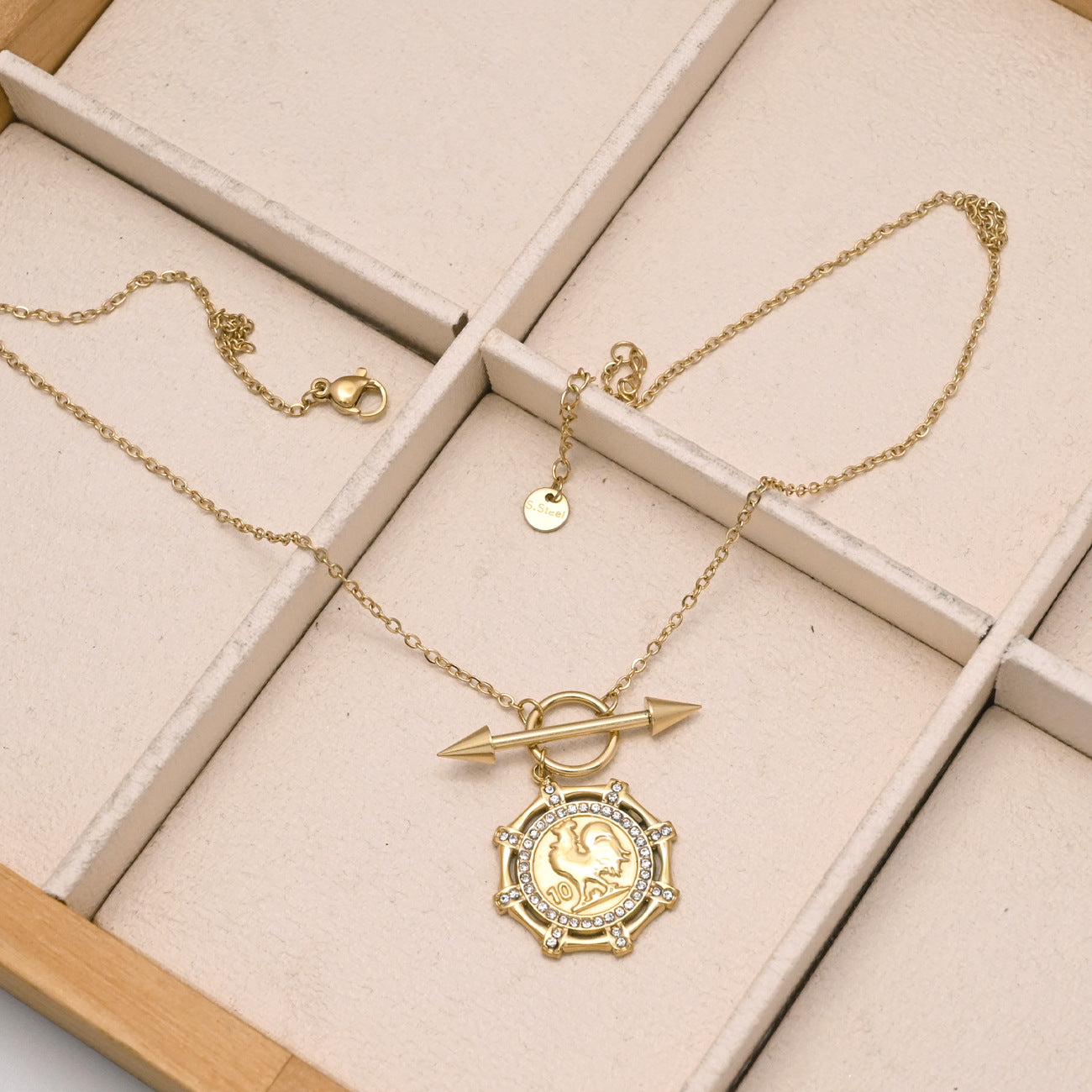 LEEDOUX Coin Pendant Necklace for Women