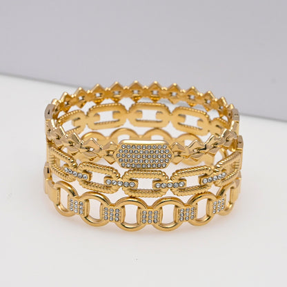 LEEDOX  Round rhombus bracelet
