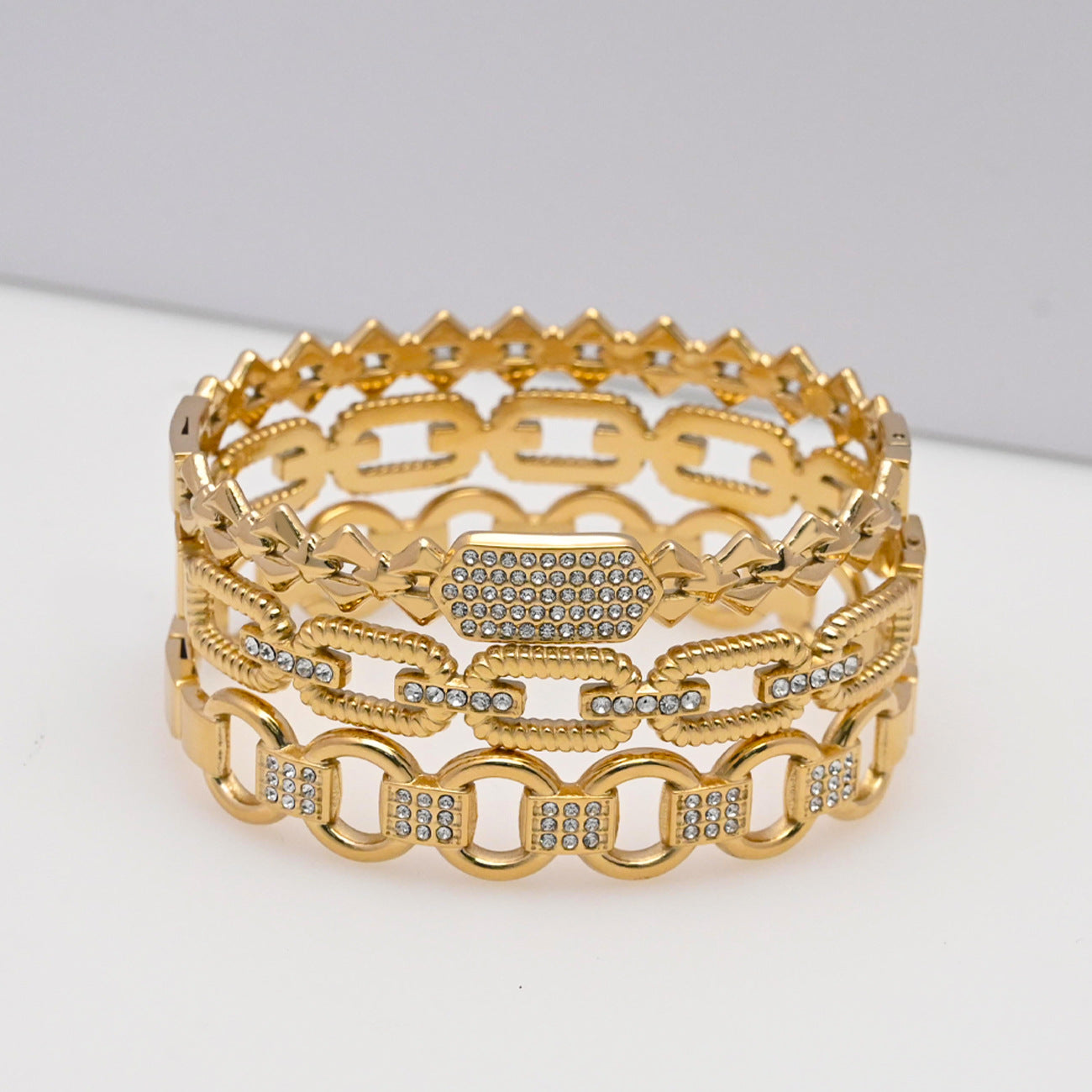 LEEDOX  Round rhombus bracelet