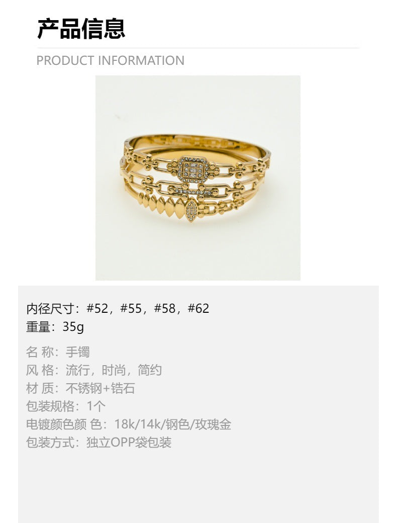 LEEDOUX  Women's Titanium Steel Bracelet