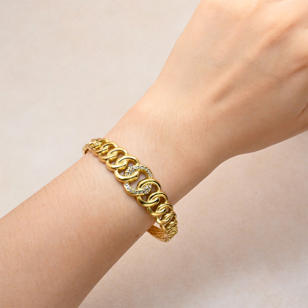LEEDOUX Gold-plated Stainless Steel Bracelet