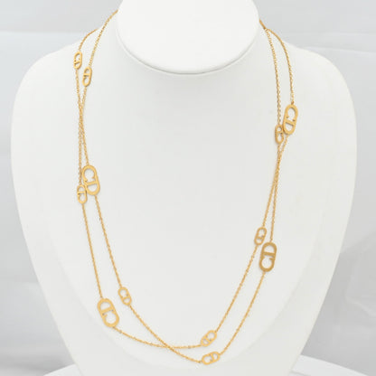 LEEDOX  Long Chain Stackable Versatile Titanium Steel Necklace